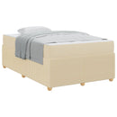 Sengestel med madras Creme 120 x 200 cm Stof