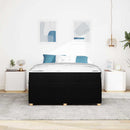 Sengestel med madras Sort 140 x 200 cm Stof