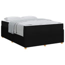 Sengestel med madras Sort 140 x 200 cm Stof