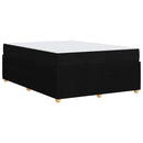 Sengestel med madras Sort 140 x 200 cm Stof