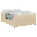 Sengestel med madras Creme 140 x 200 cm Stof