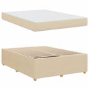 Sengestel med madras Creme 140 x 200 cm Stof