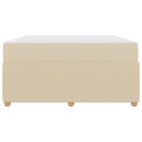 Sengestel med madras Creme 140 x 200 cm Stof