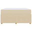 Sengestel med madras Creme 160 x 200 cm Stof