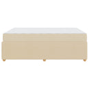 Sengestel med madras Creme 160 x 200 cm Stof