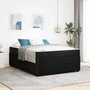 Sengestel med madras Sort 160 x 200 cm Stof