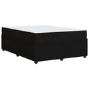 Sengestel med madras Sort 160 x 200 cm Stof