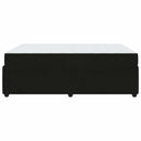 Sengestel med madras Sort 160 x 200 cm Stof