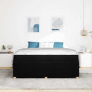 Sengestel med madras Sort 180 x 200 cm Stof