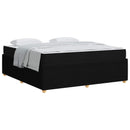 Sengestel med madras Sort 180 x 200 cm Stof