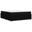 Sengestel med madras Sort 180 x 200 cm Stof