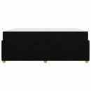 Sengestel med madras Sort 180 x 200 cm Stof