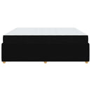 Sengestel med madras Sort 180 x 200 cm Stof