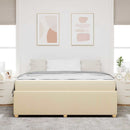 Sengestel med madras Creme 180 x 200 cm Stof