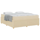 Sengestel med madras Creme 180 x 200 cm Stof