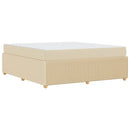 Sengestel med madras Creme 180 x 200 cm Stof