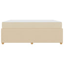 Sengestel med madras Creme 180 x 200 cm Stof