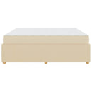 Sengestel med madras Creme 180 x 200 cm Stof