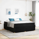 Sengestel med madras Sort 180 x 200 cm Stof