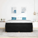 Sengestel med madras Sort 180 x 200 cm Stof