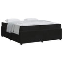 Sengestel med madras Sort 180 x 200 cm Stof