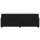 Sengestel med madras Sort 180 x 200 cm Stof
