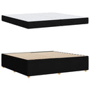 Sengestel med madras Sort 200 x 200 cm Stof