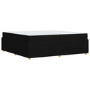 Sengestel med madras Sort 200 x 200 cm Stof