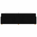 Sengestel med madras Sort 200 x 200 cm Stof
