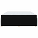 Sengestel med madras Sort 200 x 200 cm Stof