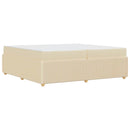 Sengestel med madras Creme 200 x 200 cm Stof