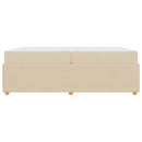 Sengestel med madras Creme 200 x 200 cm Stof