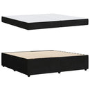 Sengestel med madras Sort 200 x 200 cm Stof