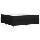 Sengestel med madras Sort 200 x 200 cm Stof