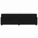 Sengestel med madras Sort 200 x 200 cm Stof