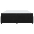 Sengestel med madras Sort 200 x 200 cm Stof