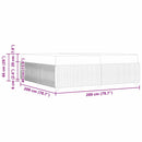Sengestel med madras Mørkegrøn 200 x 200 cm Stof