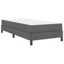 Box spring seng med madras Mørkegrå 80 x 200 cm Stof