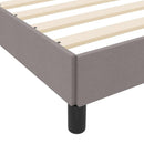 Box spring seng med madras Gråbrun 80 x 200 cm Stof