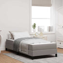Box spring seng med madras Gråbrun 80 x 200 cm Stof
