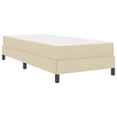 Box spring seng med madras Creme 80 x 200 cm Stof