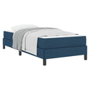 Box spring seng med madras Blå 80 x 200 cm Stof