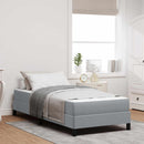 Box spring seng med madras Lysegrå 90 x 190 cm Stof