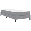Box spring seng med madras Lysegrå 90 x 190 cm Stof