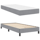 Box spring seng med madras Lysegrå 90 x 190 cm Stof