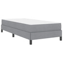 Box spring seng med madras Lysegrå 90 x 190 cm Stof