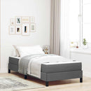 Box spring seng med madras Mørkegrå 90 x 190 cm Stof