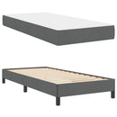 Box spring seng med madras Mørkegrå 90 x 190 cm Stof