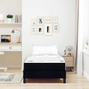 Box spring seng med madras Sort 90 x 190 cm Stof