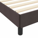 Box spring seng med madras Mørk Brun 90 x 190 cm Stof